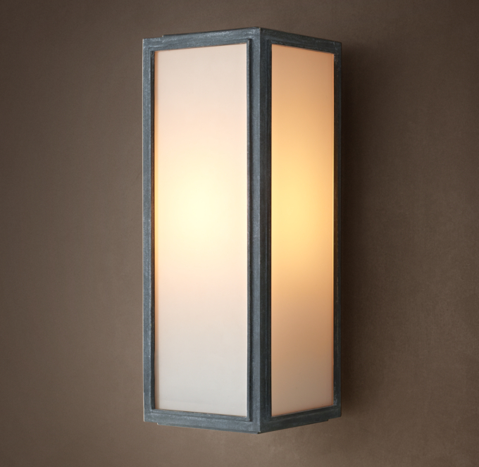 Union Filament Milk Glass Narrow Sconce